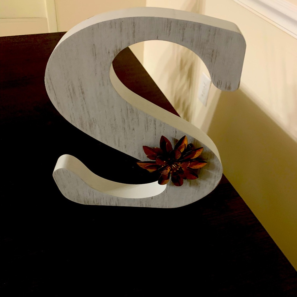 Letter S decorate sign